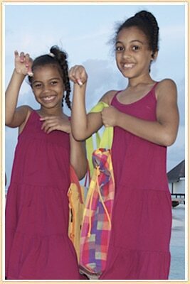 Girls Playing Four Seasons Maldives