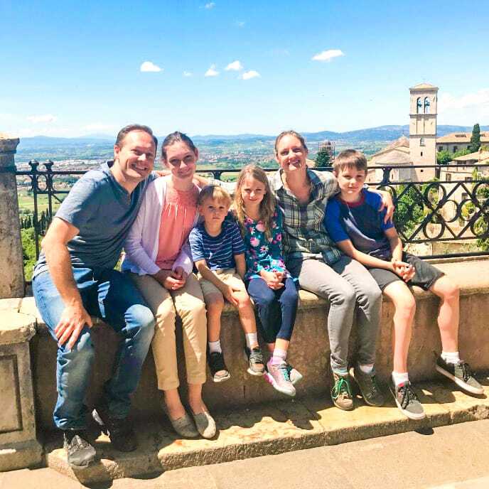 Walker family in Italy