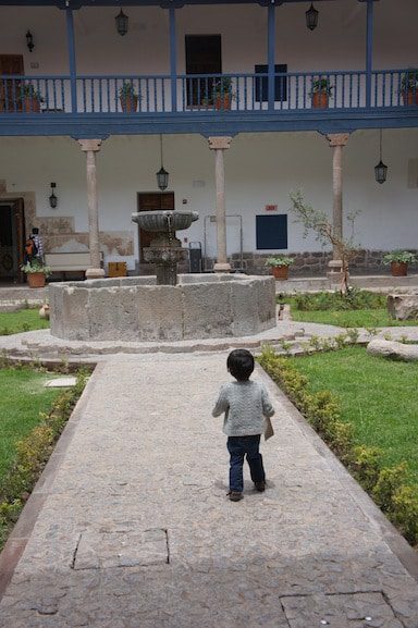 Walking the grounds at the Belmond Palacio Nazarenas