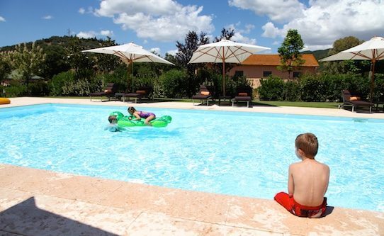 Enjoying time at Tanuta la Badiola's kid-friendly pool