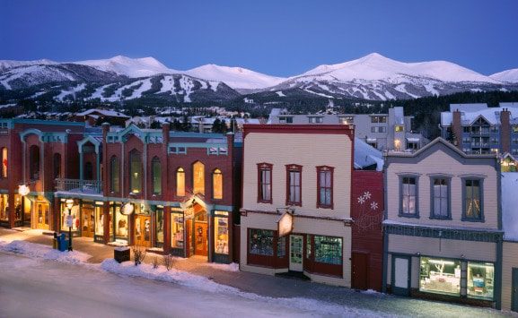 Breckenridge Main Street in winter.