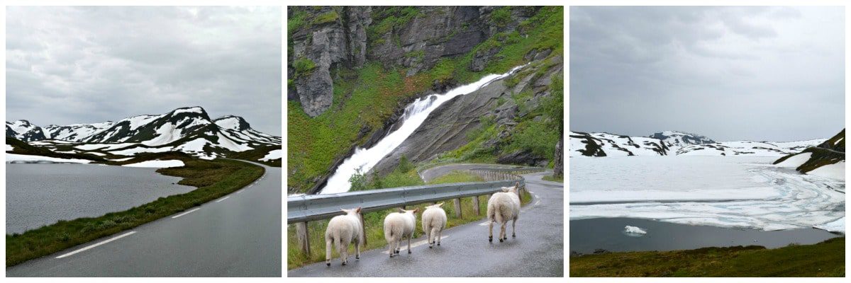 The scenic road from Balestrand to Bergen over the Vikafjellet mountains